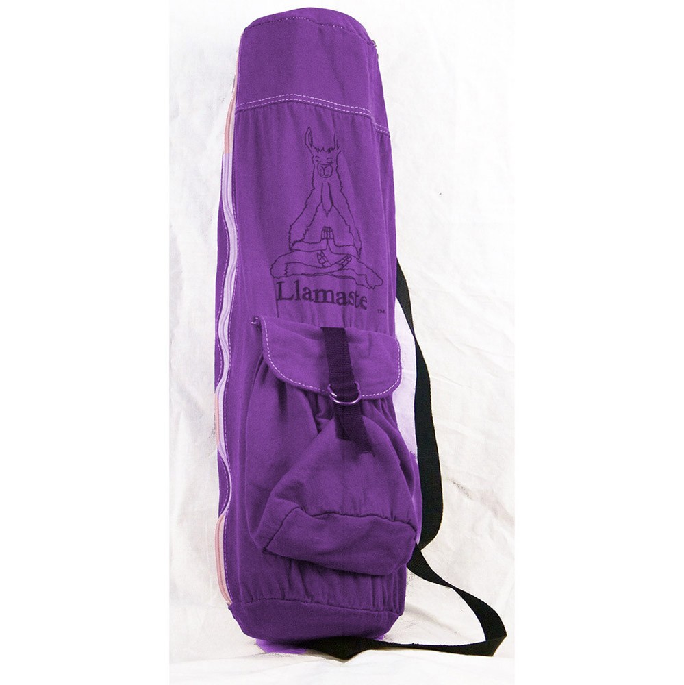 Llamaste Logo All Natural Canvas Signature Yoga Mat Bag Chakra series – Purple