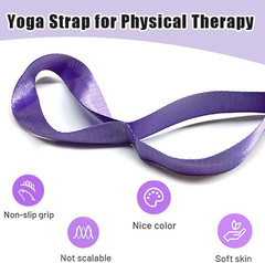 Stretching Strap Yoga Strap for Physical Therapy with 10 Loops, Yoga Straps for
