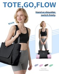 sportsnew Yoga Mat Bag Tote Yoga Gym Bags For Women Men with Waterproof Wet Pock