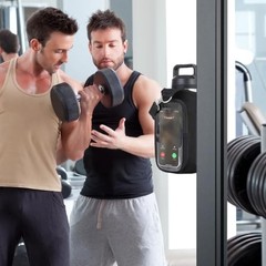 Magnetic Water Bottle Holder, Gym Bottle Carrier with Phone Pouch | Neoprene