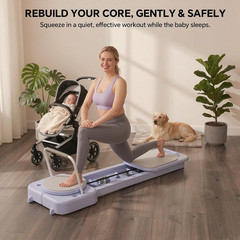 Foldable Pilates Reformer with Resistance Bands for Home Full Body Workout