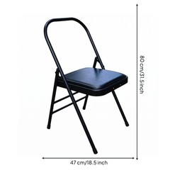 Folding Exercise Chair Foldable Padded Exercise Chair PU Leather