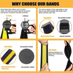 Occlusion Bands,4 Pack (2 Bicep Bands,2 Leg Bands), Comfortable Elastic Bands…