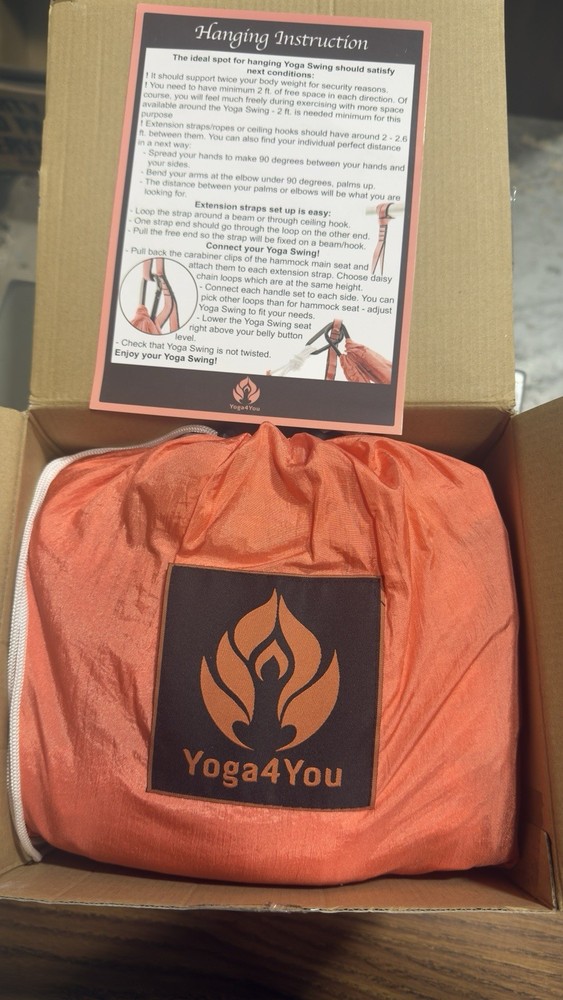 Yoga4You Trapeze Set Aerial Yoga Swing Set – Yoga Hammock Trapeze Swing