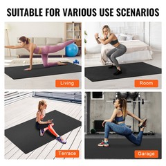 VEVOR Exercise Mat Non Slip Yoga Mat Gym Fitness Pilate Workout Mat (8x5ft)
