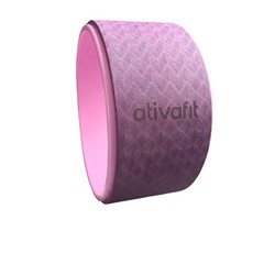 Ativafit Yoga Wheel Set Of 3 Purple EVA Foam Back Roller Stretch Balance Support