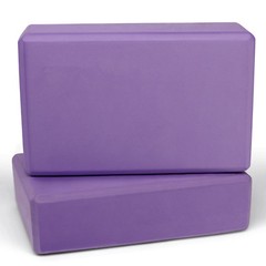 YOGA Foam Exercise Blocks (2 Bricks) and Natural Cotton Strap Set