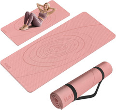 Large Yoga Mat Thick, 76″X32″X0.31″Wide POE Exercise Mat with Non-Slip Surface &