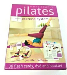 More Simply Pilates Exercise System 30 Flash Cards DVD Booklet Jennifer Pohlman