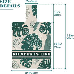 Foldable Pilates Mat and Reformer Towel, 39″ x 24″ Fitness Accessory