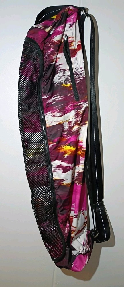 Lululemon Athletica Pink Abstract Yoga Mat Full Zip Carrying Bag