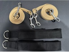 Pilates- Leather Classic with hardwood swivel grip and leather ropes
