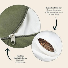 Zafu Meditation Cushion Buckwheat Adjustable Yoga Support Pillow Portable New
