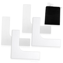4 Pcs Flat Court Corner Markers for Soccer Goals Rubber Space Non Slip