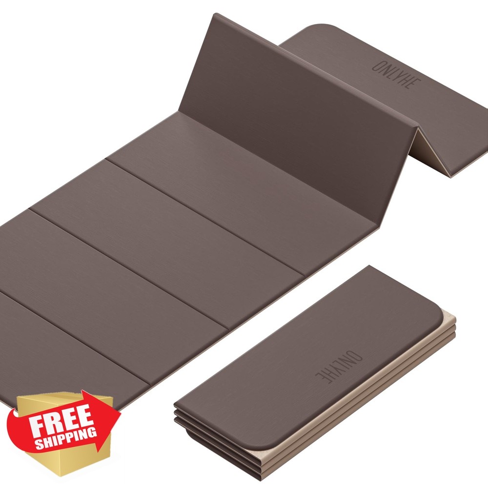 onlyhe Yoga Mat 8mm Thick Light Brown Beige