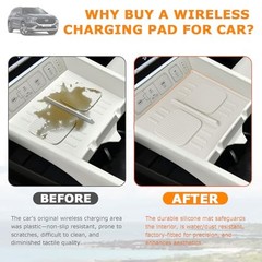 Wireless Charging Protective Pad for 2024 2025 2026 For Santa Fe 24-25 White