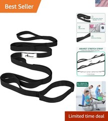 Eco-Friendly Yoga Stretch Strap with 10 Loops – Perfect for Pilates & Gymnastics