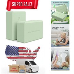 Lightweight Eco-Friendly Yoga Blocks – 2 Soft Foam Blocks for Enhanced Support
