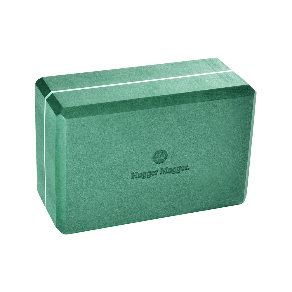 Hugger Mugger 4″ Foam Yoga Block – Evergreen – strong and stable, beveled edg…