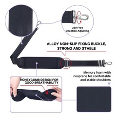 60 Inch Shoulder Strap with Removable Ultra-Thick Pad，Adjustable Buckles