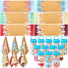 Hahafelt 12 Pack Ice Cream Drip Baseball Cooling Towels For Boys Ice Cream