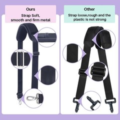 60 Inch Shoulder Strap with Removable Ultra-Thick Pad，Adjustable Buckles