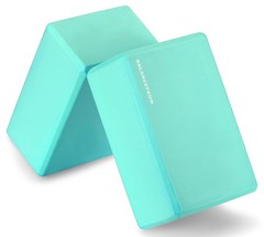 Set of 2 High Density Yoga Blocks, 9″x6″x4″ Each, Pair (Green)