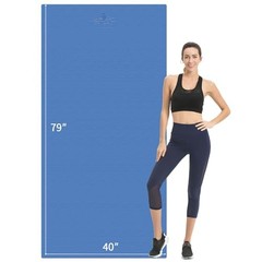 Extra Long TPE Yoga Mat 79″ x 40″ x 1/2″ Thick Non-slip Exercise Mat for Blue