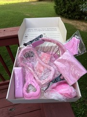 ElaraFit Women’s Pilates Essentials Kit 11pc Pink Ring Ball Bands Socks Bag