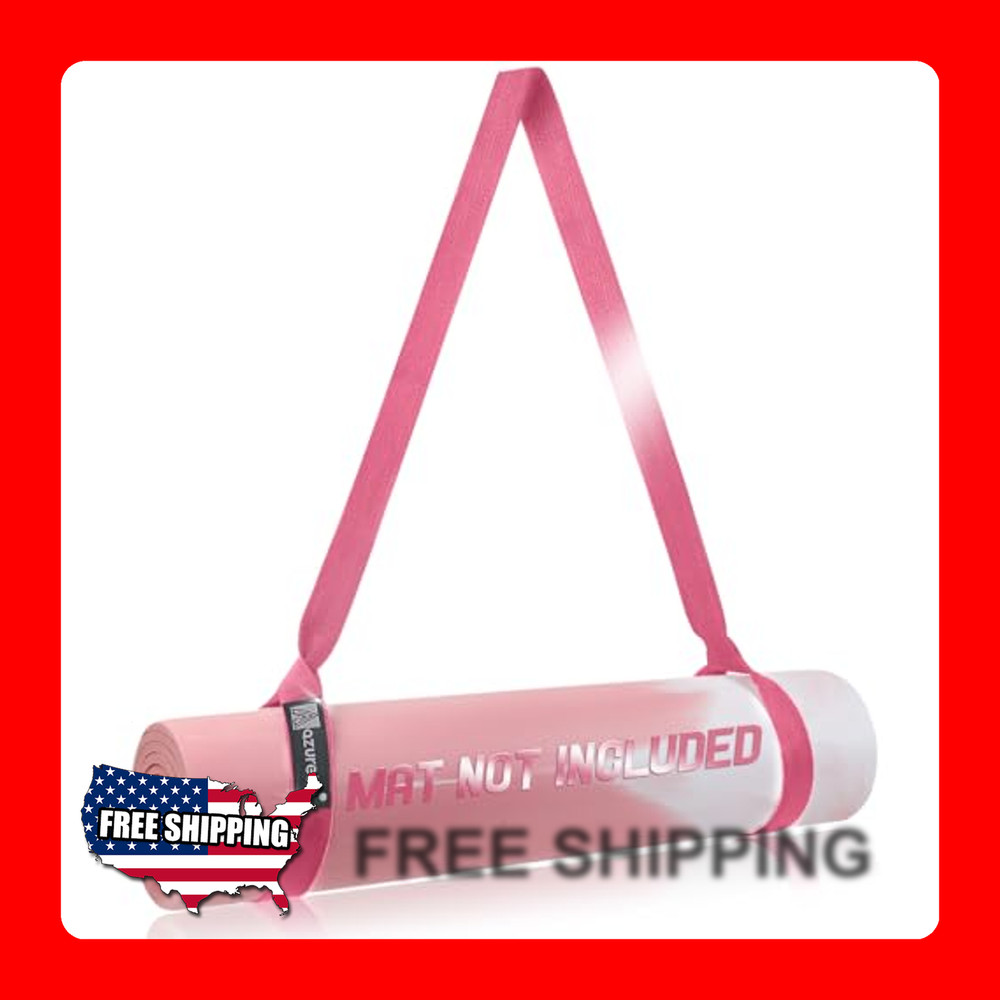 Pink Yoga Mat Sling Strap for Adults – Polyester Carrying Holder
