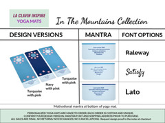 Custom Yoga Mat, Yoga Gifts for Women, Boho Yoga Mat Designs, Mountain Girl Yoga