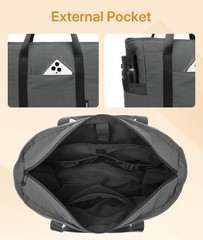 MOYAQI Gym Bag for Women with Zipper, Nurse Work Tote with Compartments, Wome…