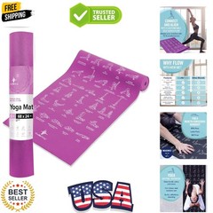 Yoga Mat for Women and Men – Large, 5mm Thick, 68 Inch Long, Non Slip Exercis…
