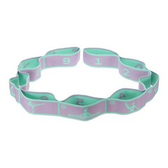 45.3 Inch Exercise Bands Yoga Stretching Strap Latin Elastic Dance Green/Purple