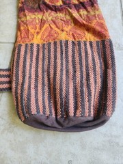 Prana Vintage Yoga Mat Bag Boho Paisley Floral Striped Earthy Drawstring Pocket