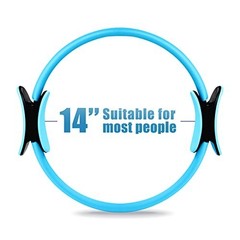 Pilates Ring 15 Inch Fiberglass Core Toning Circle for Inner Outer Thighs with