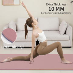 Yoga Mat Non Slip Anti-Tear,Extra Thick-2/5 Inch（10Mm）High Resiliency Profession