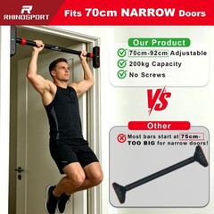 RHINOSPORT Door Pull Up Bar Doorway Chin Up Bar from 69-92 cm (27.1in-36.2in)…