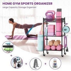 Yoga Mat Storage Rack Home Gym Efficient Storage Durable Reliable Detachable New