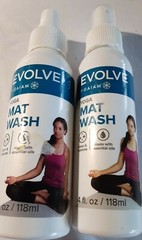 Lot of 2 Evolve by GAIAM Yoga Mat Wash Spray 4 fl oz each