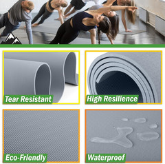 Large Yoga Mat – 6’X4’ Wide Exercise Mat – 8Mm Thick Waterproof Non-Slip Workout