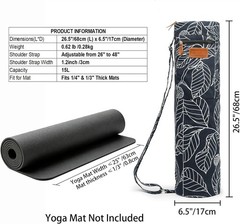 Stylish Full-Zip Yoga Mat Carrier with Utility Pockets for Modern Practitioners