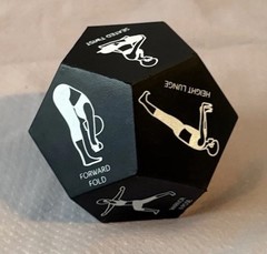 12-Sided Yoga Dice Single Die Roll To Choose Your Yoga Poses Asanas Black Foam
