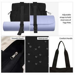 Yoga Bags for Women Gym Tote Bag with Adjustable Mat Holder Yoga Mat Carrier …