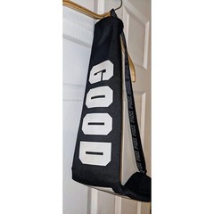 PINK Good Vibes Yoga Mat Bag Gym Pilates Carrier Tote Black NWOT