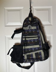 AURORAE Cross Body Sling Backpack Multicolored Geometric Yoga Gym Bag No Mat