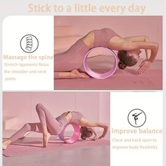 1pc Double Colors Yoga Wheel For Back Bending, Non-Slip for Home Travel
