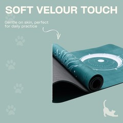 Yoga Mat 5mm Non Slip Suede & TPE – Green Eco-Friendly Fitness & Exercise Mat…