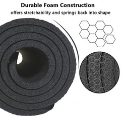 LFS Yoga Mat 31.5 inch 10mm Hangable Extra Wide and Extra Thick Non Slip Exer…