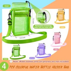 Water Bottle Holder for 1-30oz Drawstring Water Bottle Carrier with 4 4 Colors